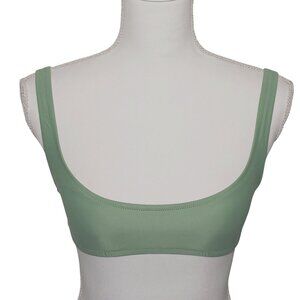 NEW J. Crew Women’s Heritage Scoop Neck‎ Bikini Top Rustic Willow/Sage Green XS